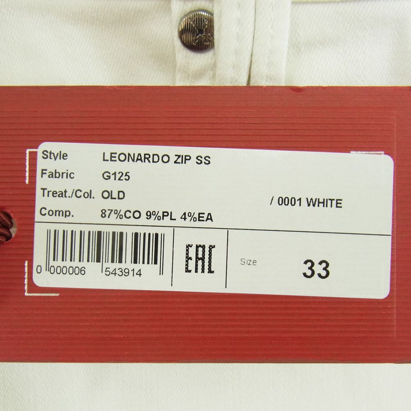 トラマロッサ 国内正規品 LEONARD ZIP SS ストレッチ ホワイト デニムパンツ ホワイト系 33【美品】【中古】