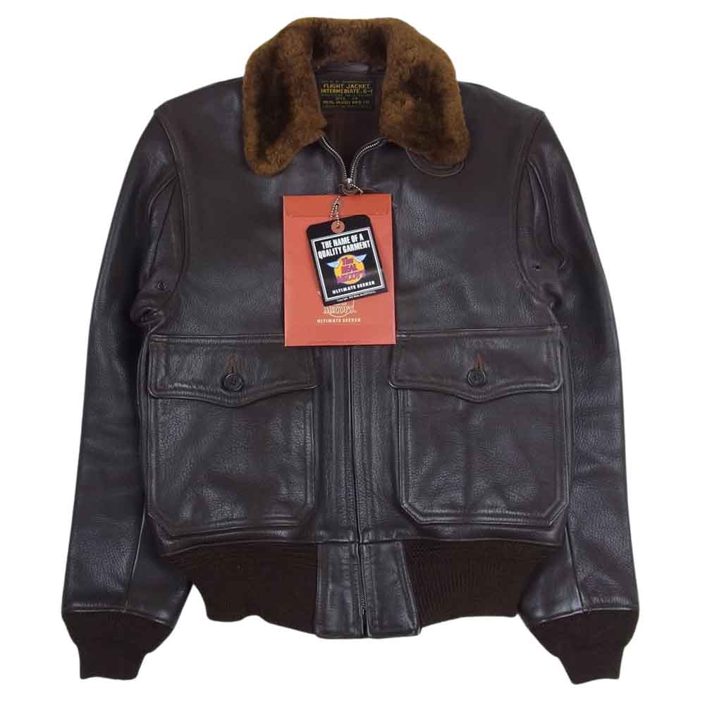 リアルマッコイズ G-1 FLIGHT JACKET フライトジャケット ブラウン系 34 L【中古】