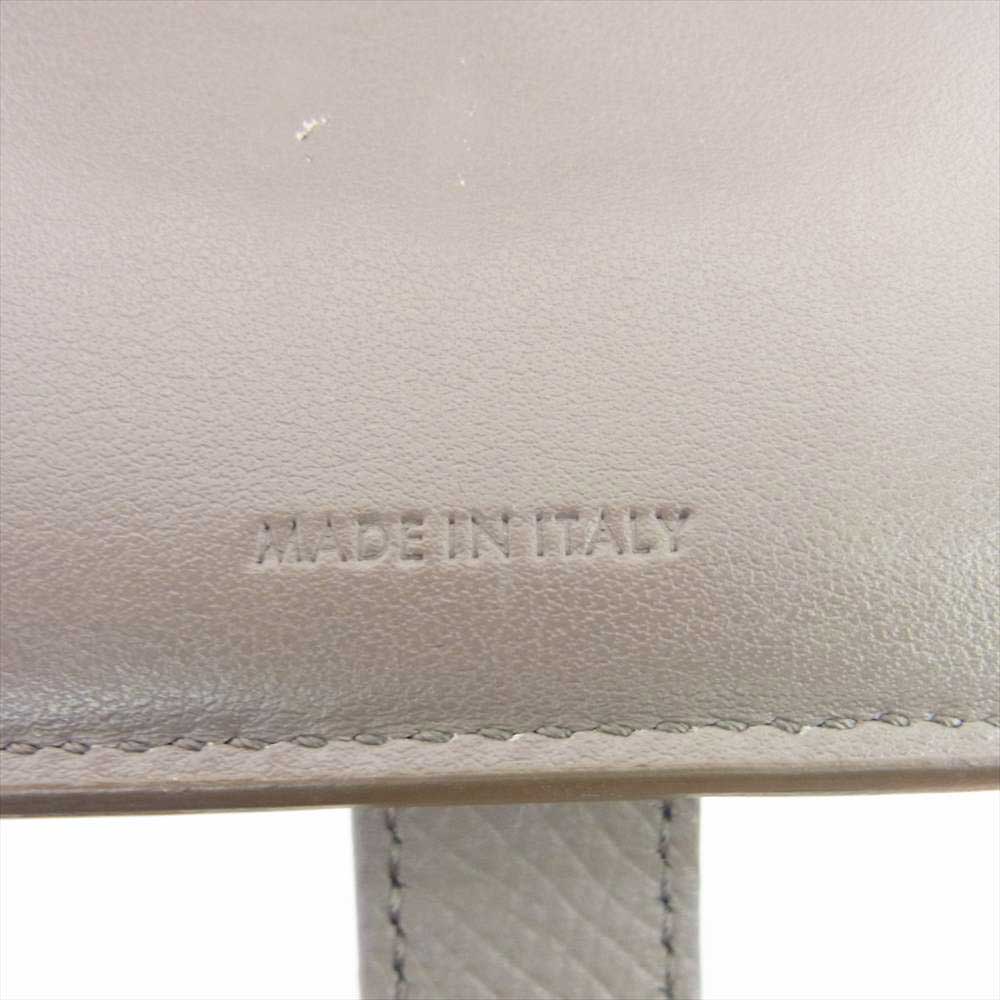 CELINE セリーヌ ミディアム ストラップ 二つ折り 財布 ウォレット グレー系【中古】