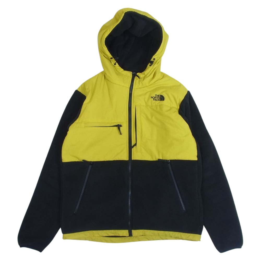 THE NORTH FACE ノースフェイス NA71832 Denali Hoodie デナリフーディ フリース ジャケット ブラック系 イエロー系 L【中古】