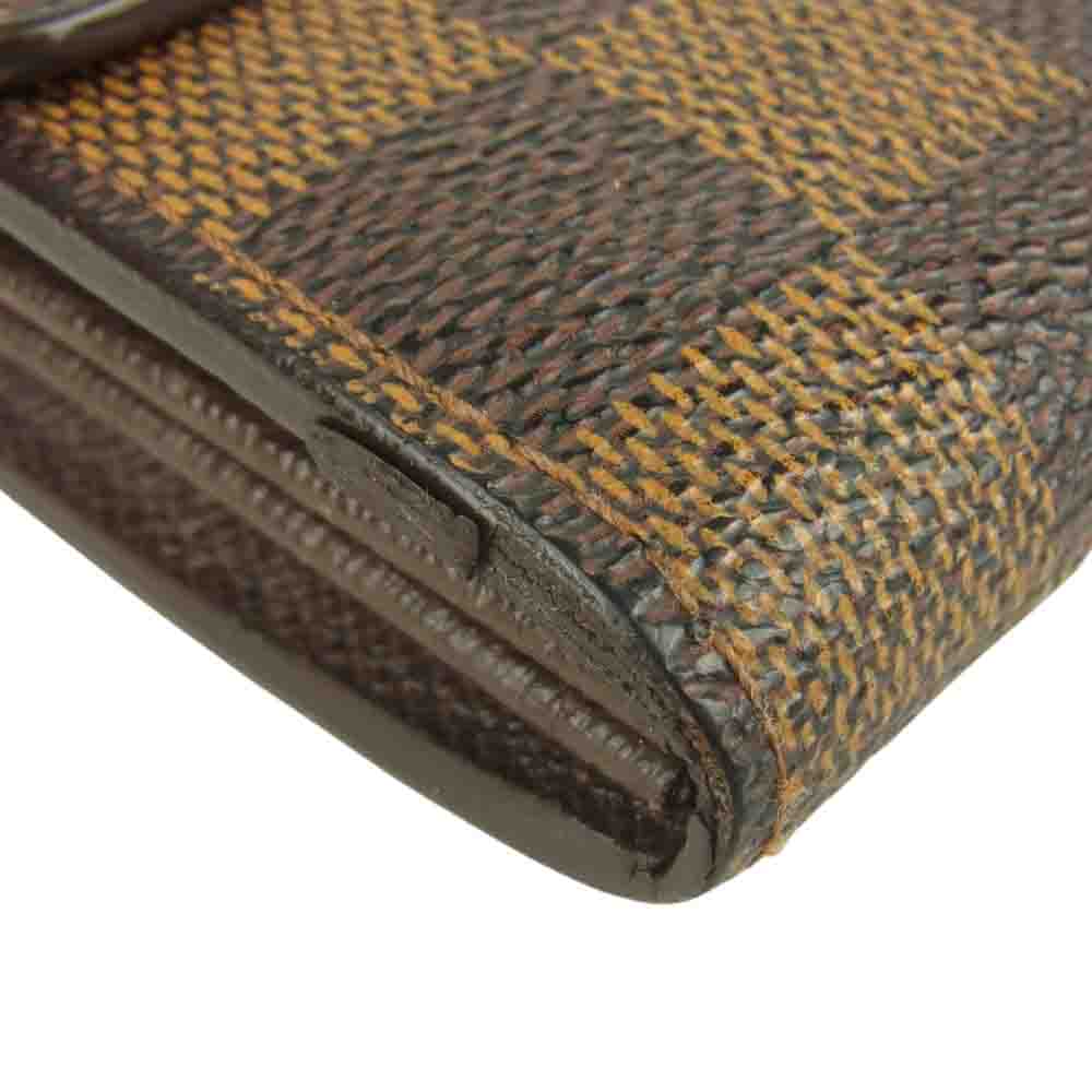 LOUIS VUITTON ルイ・ヴィトン N61724 ダミエ ポシェット ポルト モネ カルト クレディ 長財布 カウハイド レザー ブラウン系【中古】