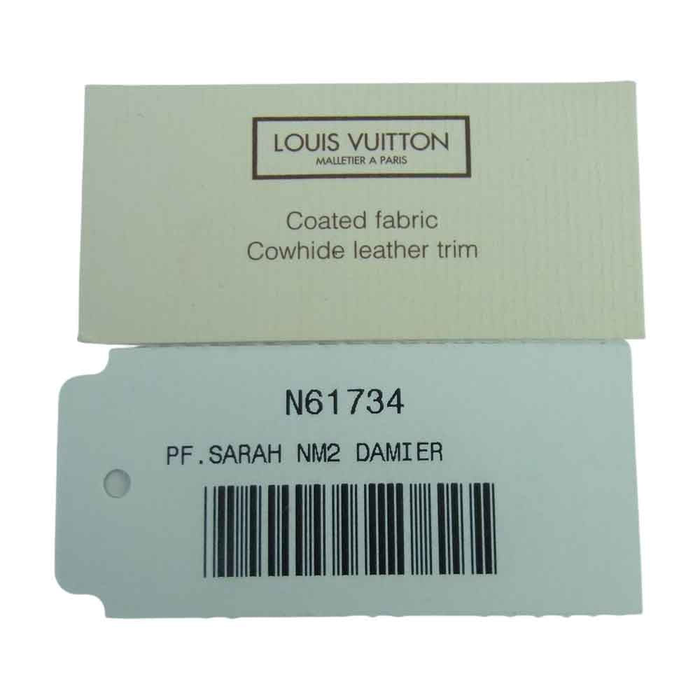 LOUIS VUITTON ルイ・ヴィトン N61724 ダミエ ポシェット ポルト モネ カルト クレディ 長財布 カウハイド レザー ブラウン系【中古】