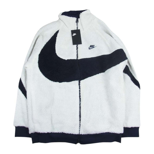 NIKE ナイキ BQ6546-114 VM SWOOSH FULL ZIP JACKET ビッグスウォッシュ フルジップ ジャケット ホワイト系 ネイビー系 XL【新古品】【未使用】【中古】