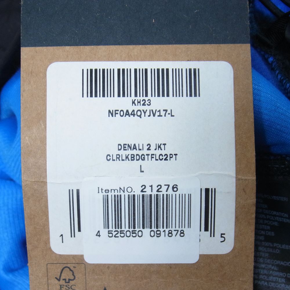 THE NORTH FACE ノースフェイス NF0A4QYJV17-L  DENALI 2 JKT デナリ ジャケット カモ ブラック系 ブルー系 L【新古品】【未使用】【中古】