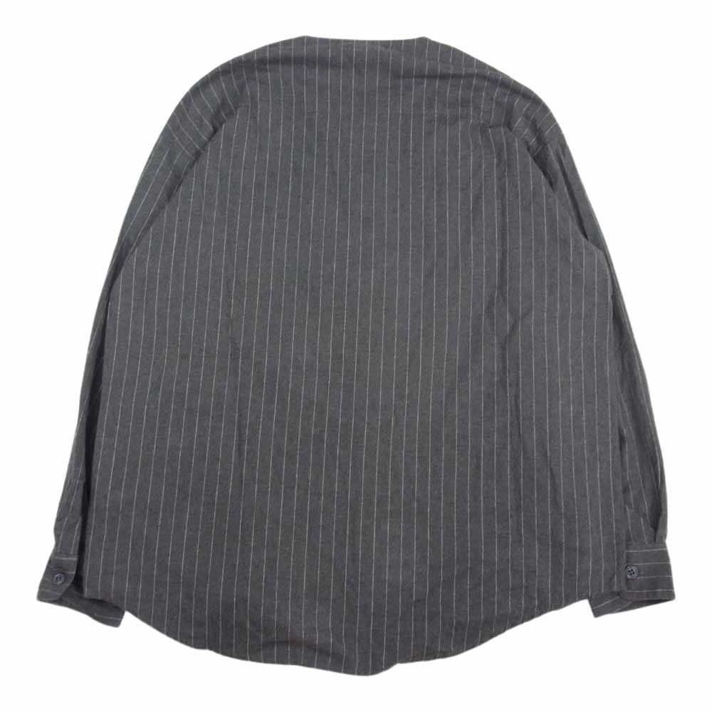 WTAPS ダブルタップス 22SS 221TQDT-SHM01 LEAGUE/LS/COTTON.FLANNEL.STRIPE リーグ ロングスリーブ シャツ フランネル ストライプ  グレー系 2【中古】