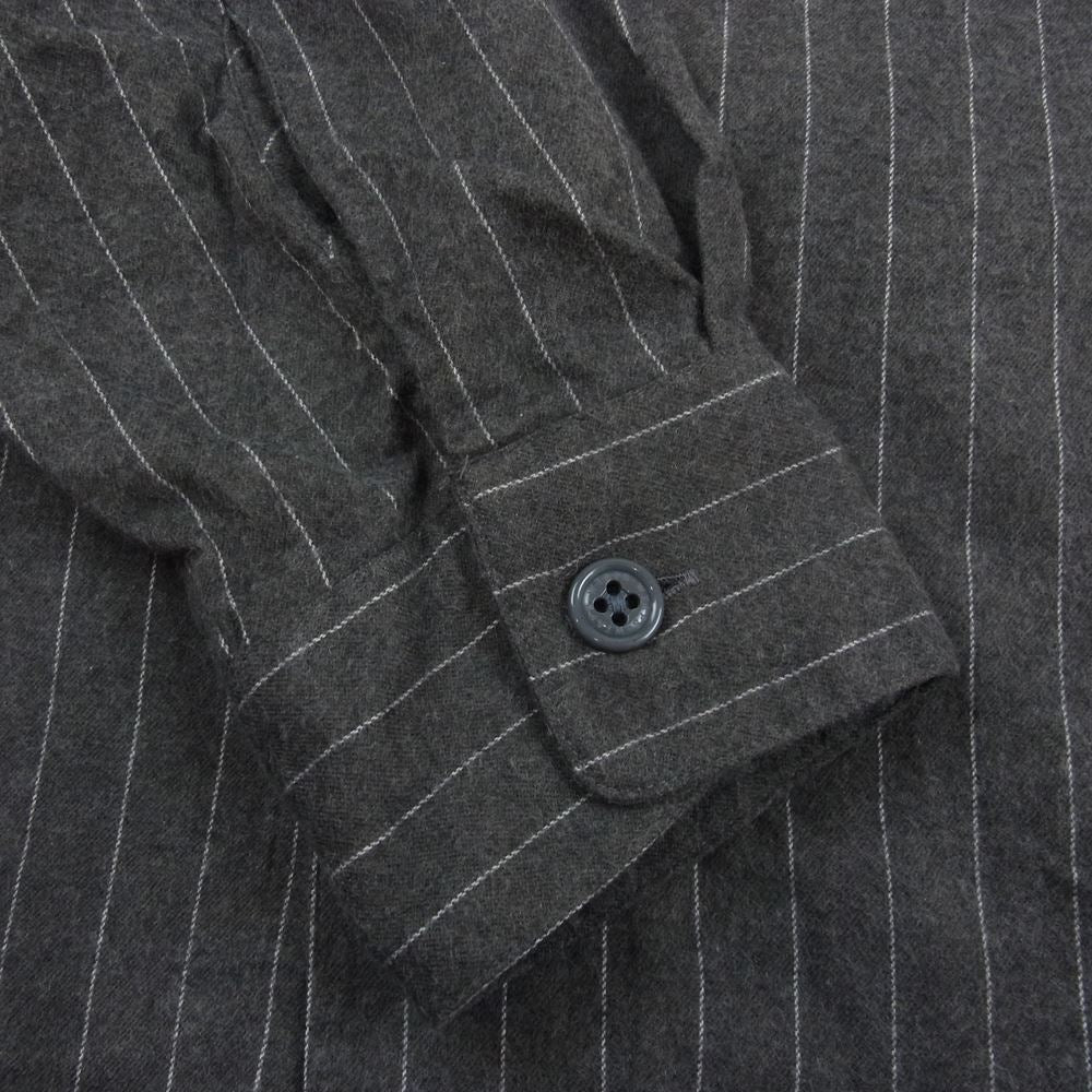 WTAPS ダブルタップス 22SS 221TQDT-SHM01 LEAGUE/LS/COTTON.FLANNEL.STRIPE リーグ ロングスリーブ シャツ フランネル ストライプ  グレー系 2【中古】