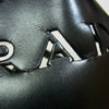 PRADA プラダ レザー ロゴ 型抜き トート バッグ ブラック系【中古】