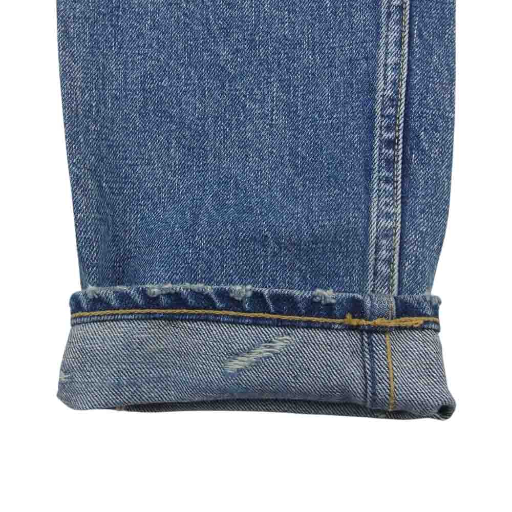 リデアル 95263007 クラッシュ加工 セルビッチ デニム パンツ  ライトブルー系【中古】