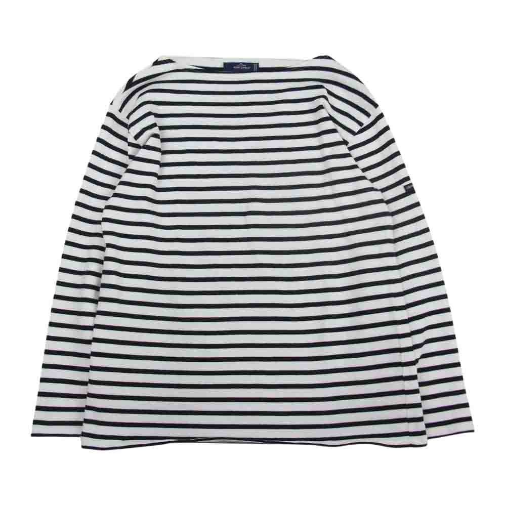 SAINT JAMES セントジェームス ボーダー バスク シャツ カットソー ブラック系 ホワイト系 M【中古】