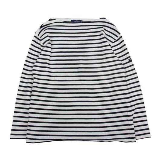 SAINT JAMES セントジェームス ボーダー バスク シャツ カットソー ブラック系 ホワイト系 M【中古】