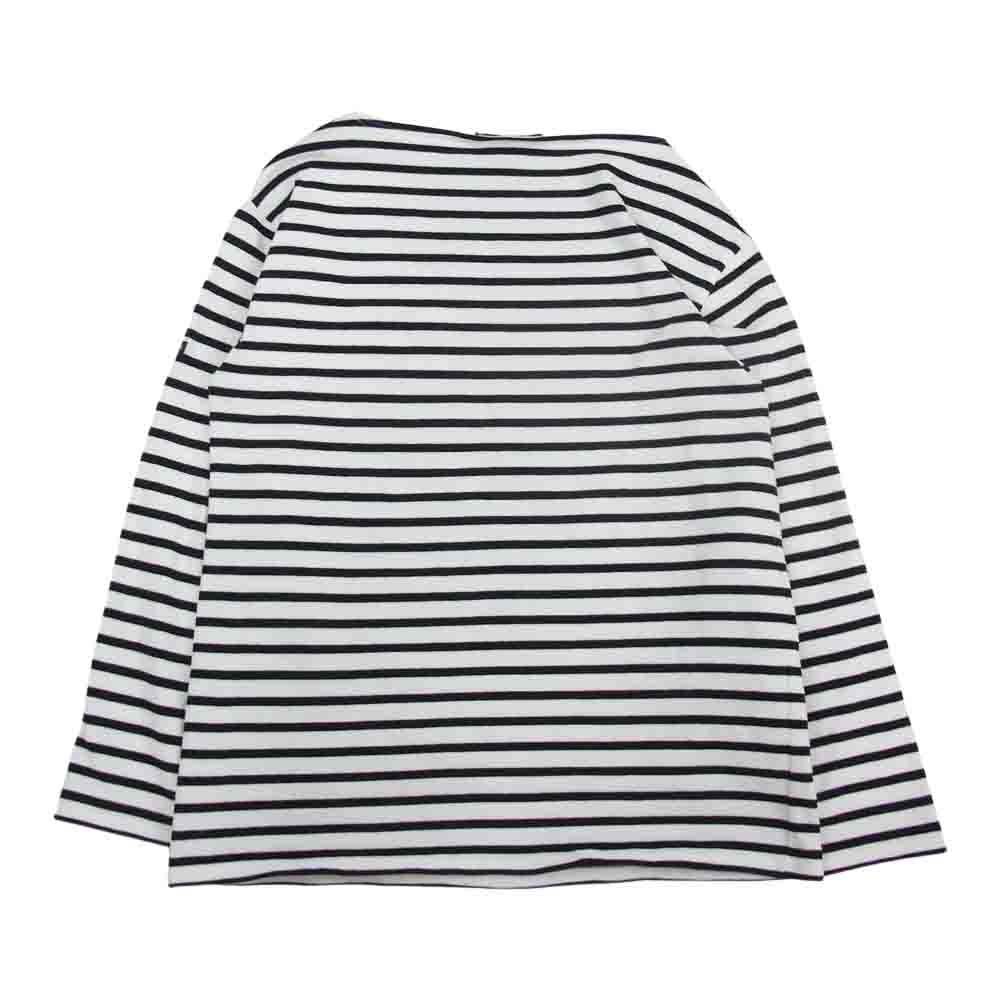 SAINT JAMES セントジェームス ボーダー バスク シャツ カットソー ブラック系 ホワイト系 M【中古】