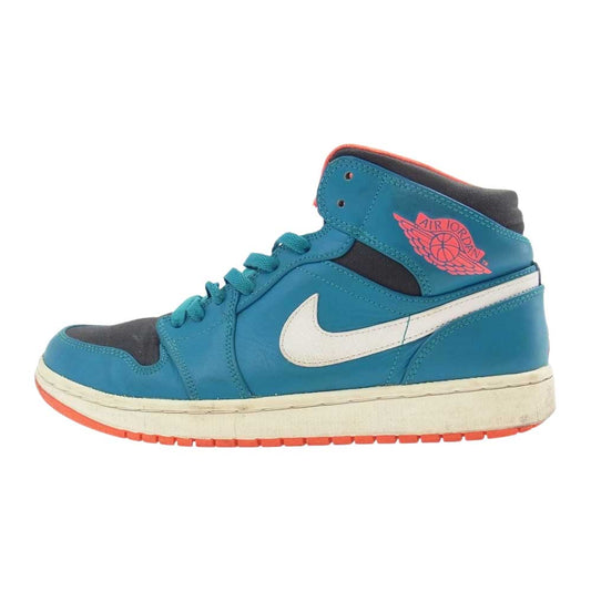 NIKE ナイキ 554724-308 AIR JORDAN 1 MID TROPICAL TEAL エア ジョーダン ミッド トロピカル ブルー系 27cm【中古】