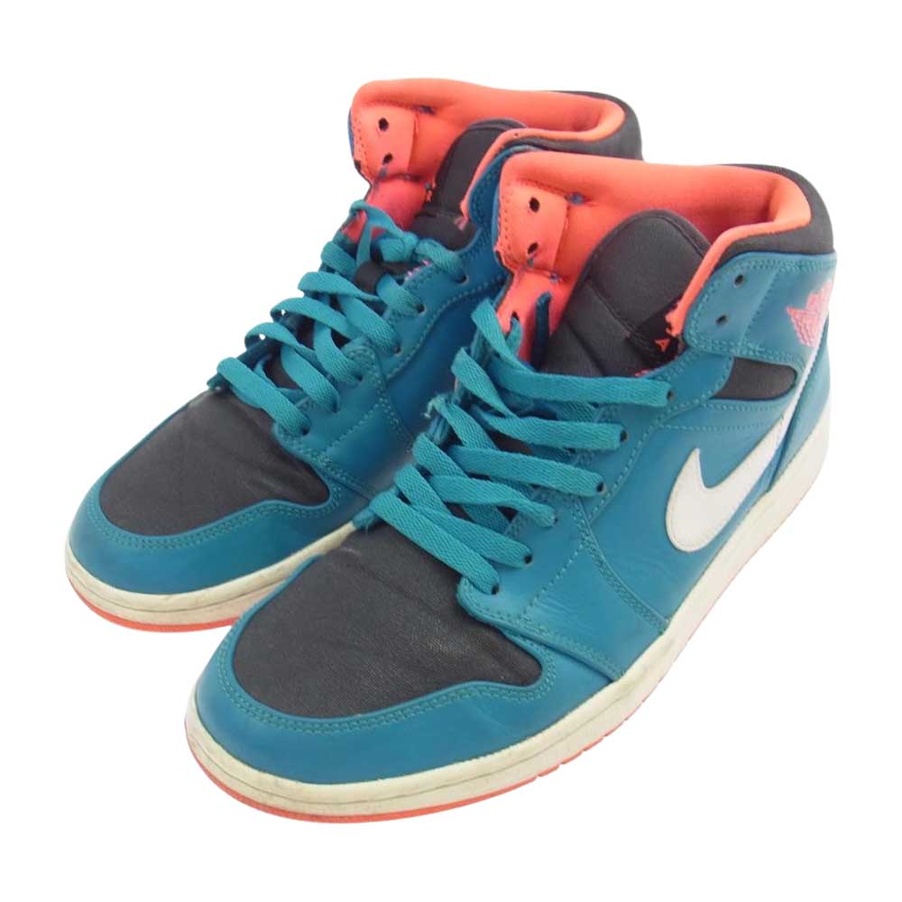 NIKE ナイキ 554724-308 AIR JORDAN 1 MID TROPICAL TEAL エア ジョーダン ミッド トロピカル ブルー系 27cm【中古】