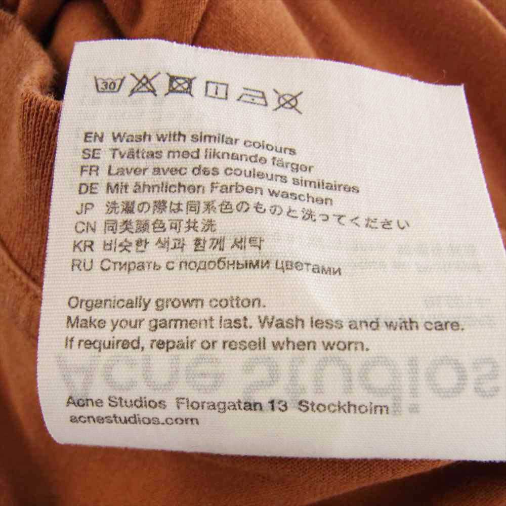 ACNE STUDIOS アクネストゥディオズ FN-MN-TSHI000242 コットン ポケット Tシャツ オレンジ系 XS【中古】