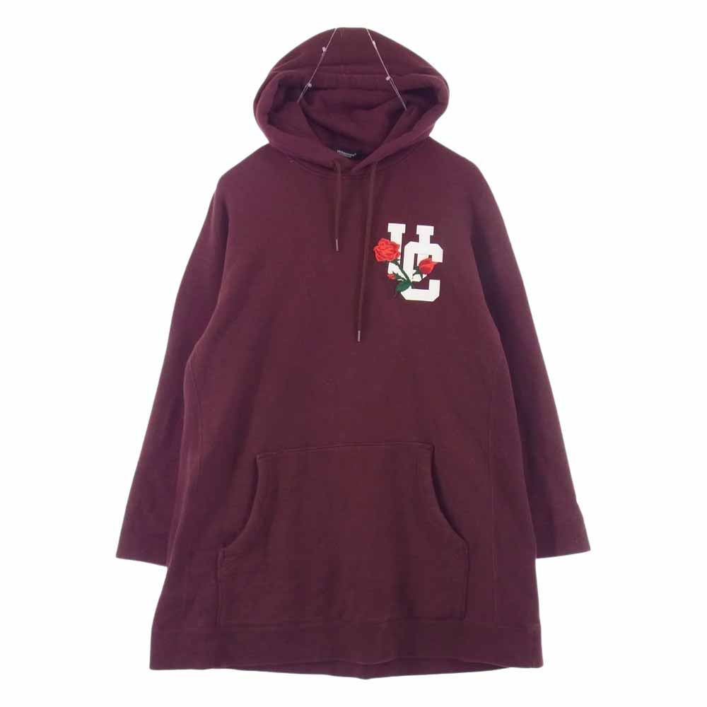 UNDERCOVER アンダーカバー UCV1807 WOMENS BIG HOODED SWEAT SHIRT フーディー スウェット パーカー ワインレッド系 1【中古】