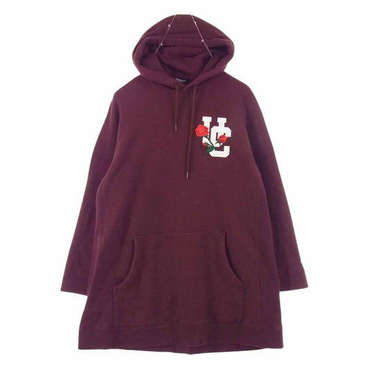 UNDERCOVER アンダーカバー UCV1807 WOMENS BIG HOODED SWEAT SHIRT フーディー スウェット パーカー ワインレッド系 1【中古】