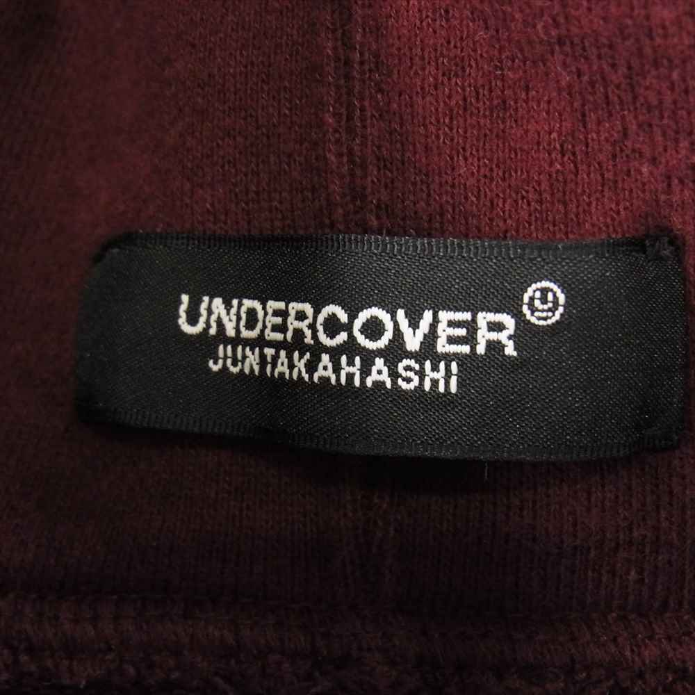 UNDERCOVER アンダーカバー UCV1807 WOMENS BIG HOODED SWEAT SHIRT フーディー スウェット パーカー ワインレッド系 1【中古】