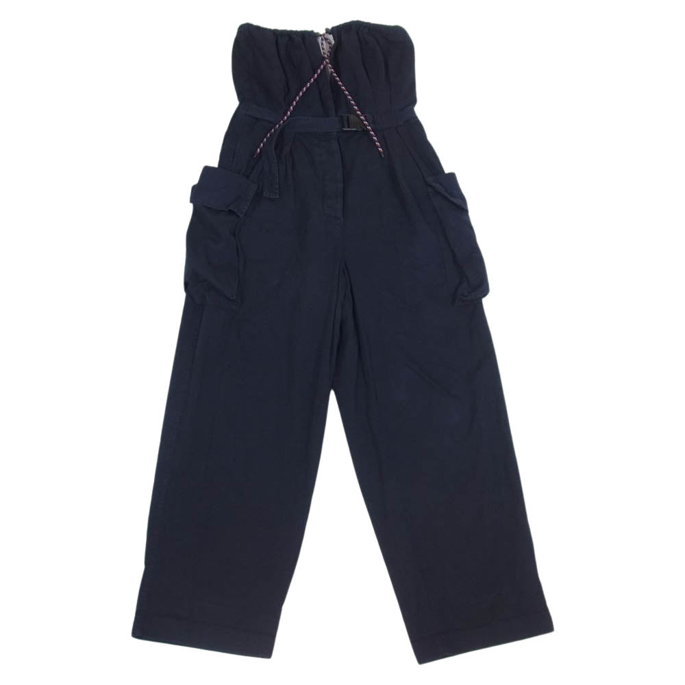 DRIES VAN NOTEN ドリスヴァンノッテン 19SS TWILL CONVERTIBLE CARGO JUMPSUIT ジャンプ スーツ ダークネイビー系 36【中古】