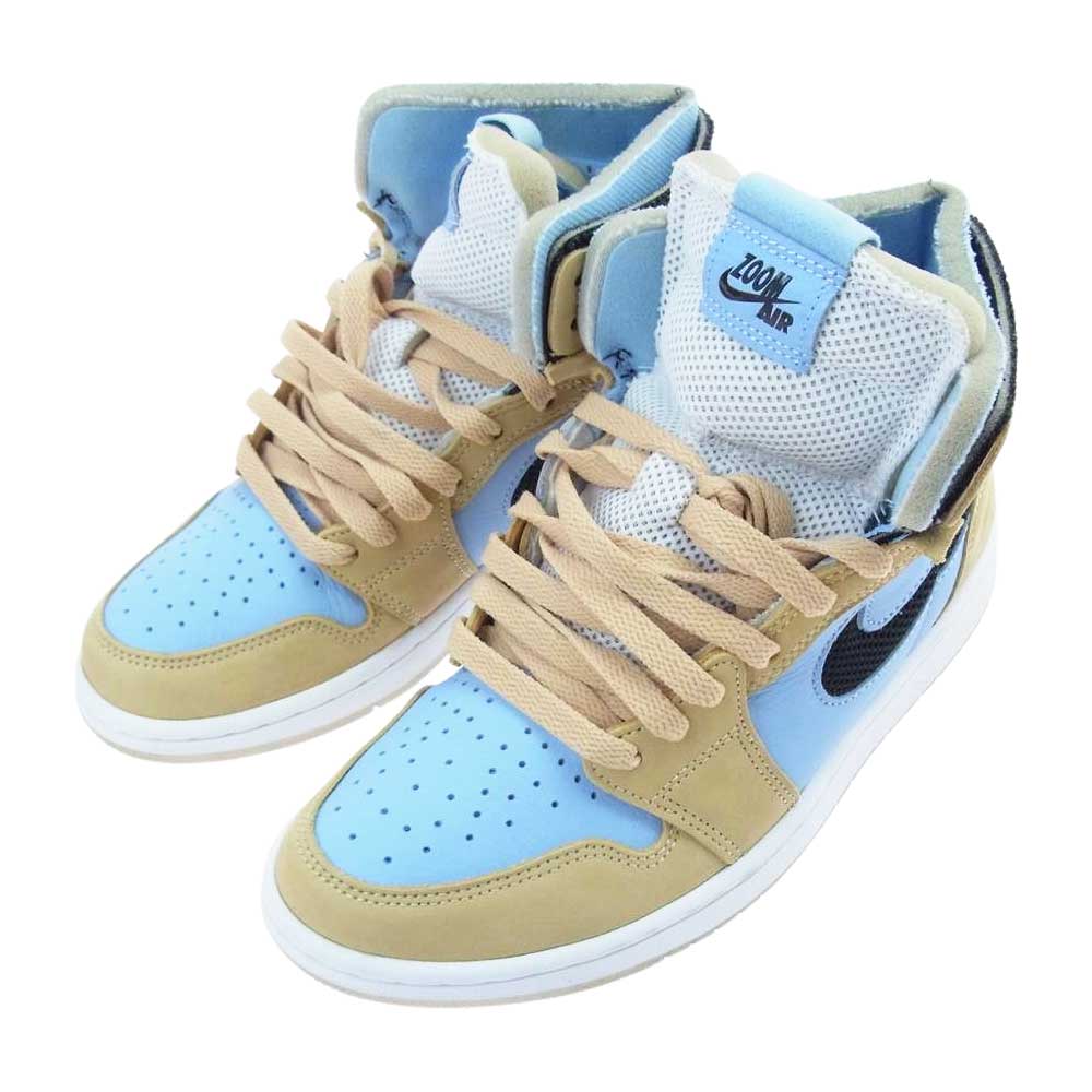 NIKE AIR JORDAN ナイキ ジョーダン CT0979-400 Air Jordan 1 High Zoom Comfort  エアジョーダン ハイ ズーム エア コンフォート ブラウン系 ライトブルー系 US6.5(23.5Ccm)【中古】