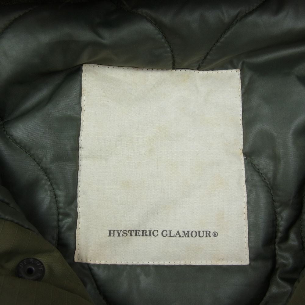 HYSTERIC GLAMOUR ヒステリックグラマー 0204AC02 プリマロフト 中綿キルティング モッズコート カーキ系 M【中古】