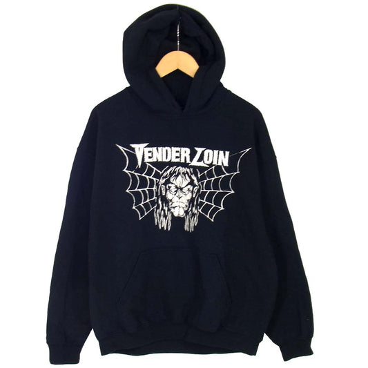 TENDERLOIN テンダーロイン T-STP HOODED ホワイトゾンビ プリント フード付き プルオーバー パーカー 本店限定 ブラック系 L【中古】