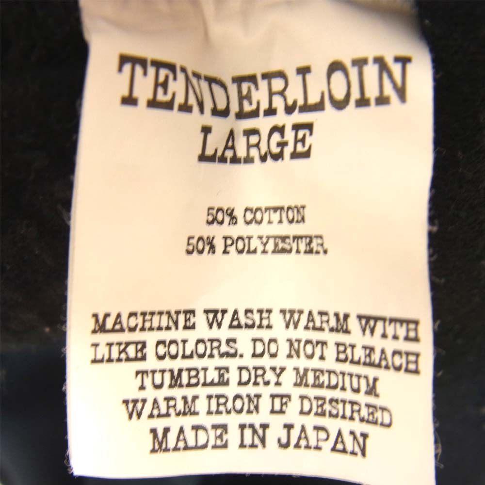 TENDERLOIN テンダーロイン T-STP HOODED ホワイトゾンビ プリント フード付き プルオーバー パーカー 本店限定 ブラック系 L【中古】