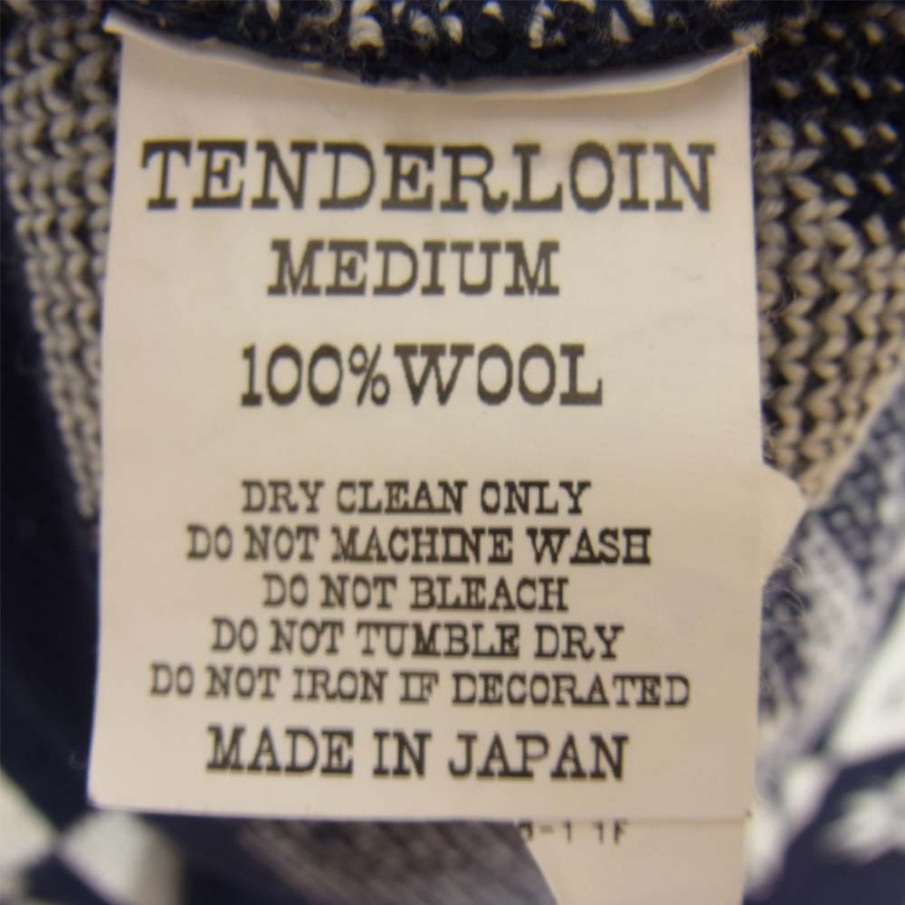 TENDERLOIN テンダーロイン 13AW T-SWEATER D ウール ニット セーター ネイビー系 M【中古】
