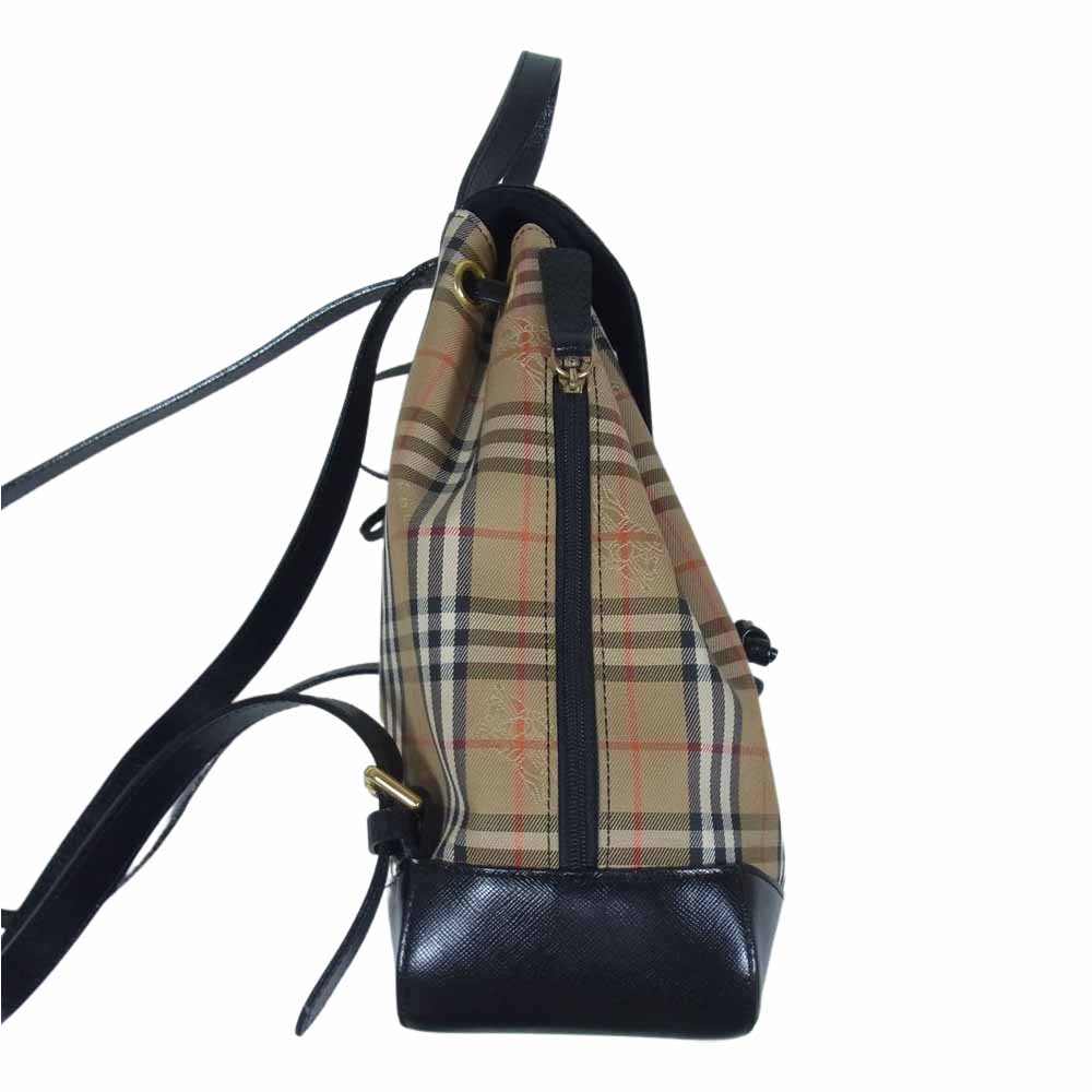 BURBERRY バーバリー ノバ チェック シャドーホース ミニ リュック ライトブラウン系【中古】