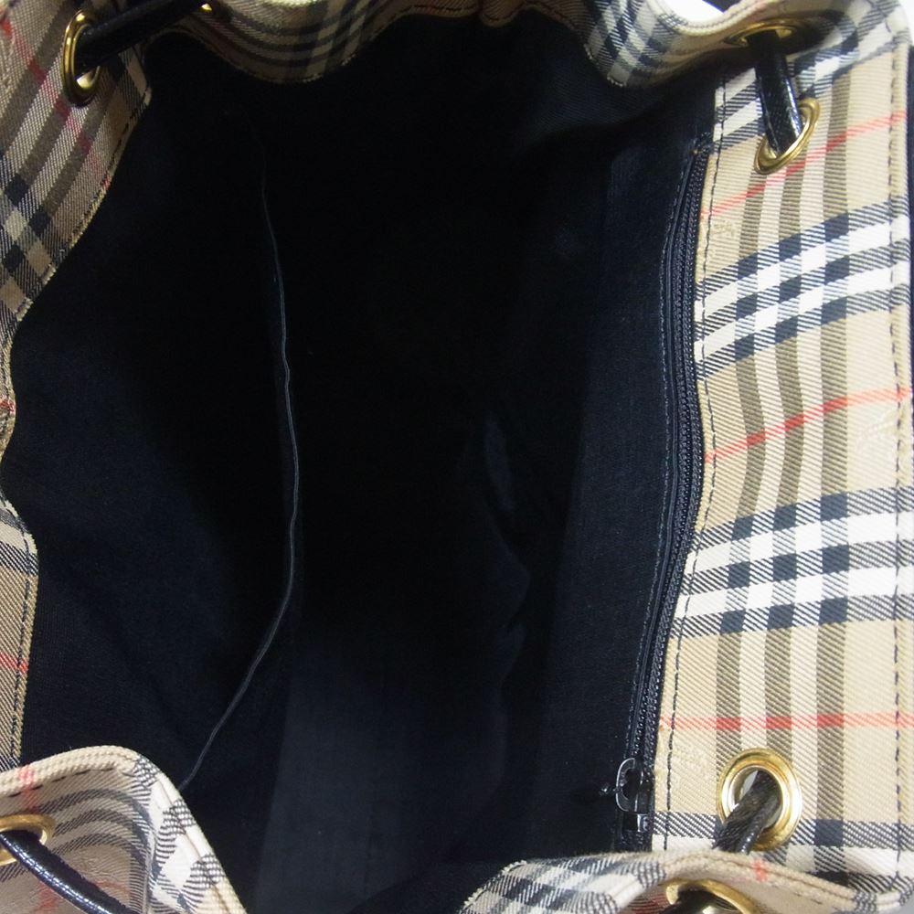 BURBERRY バーバリー ノバ チェック シャドーホース ミニ リュック ライトブラウン系【中古】