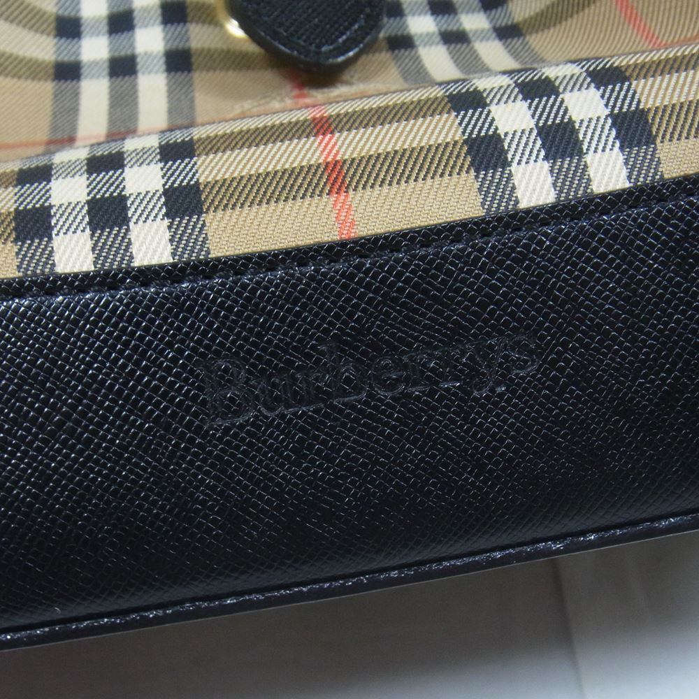 BURBERRY バーバリー ノバ チェック シャドーホース ミニ リュック ライトブラウン系【中古】