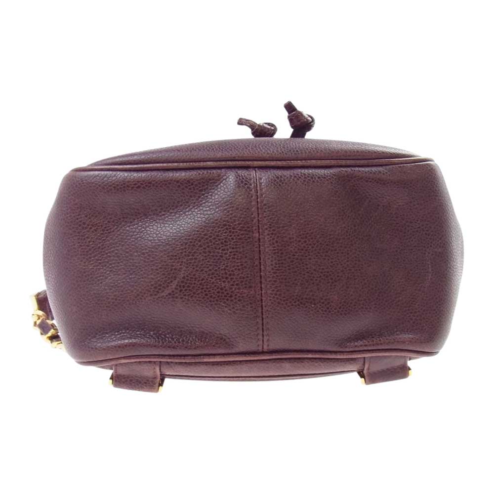 CHANEL シャネル ココマーク キャビアスキン リュック バックパック ブラウン系【中古】