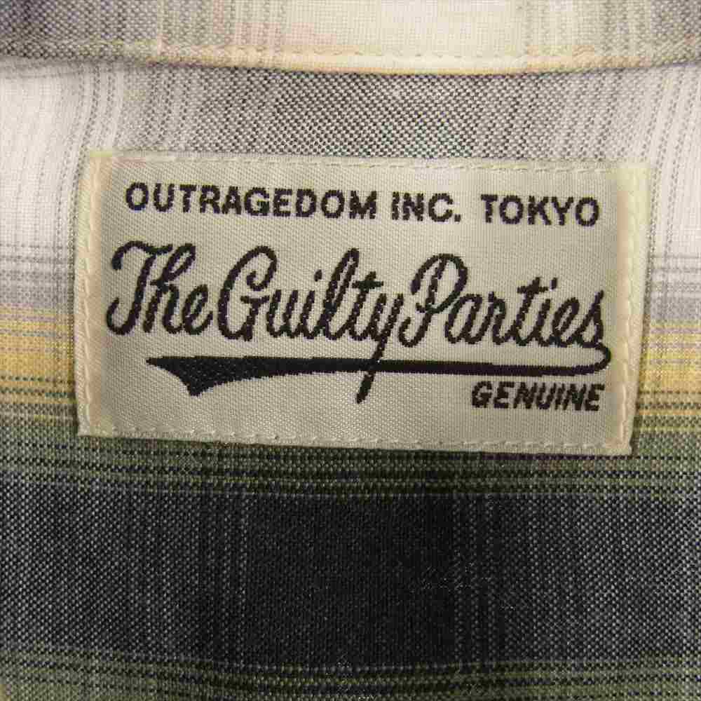 WACKO MARIA ワコマリア 21SS-WMS-OC20 OMBRE CHECK OPEN COLLAR SHIRT レーヨン オンブレチェック 長袖 オープンカラー シャツ  マルチカラー系 M【中古】