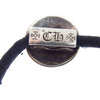 CHROME HEARTS クロムハーツ（原本有） HAIRBAND CH PLUS クロス ボール ボタン ヘアゴム コンチョ ブラック系 シルバー系【中古】