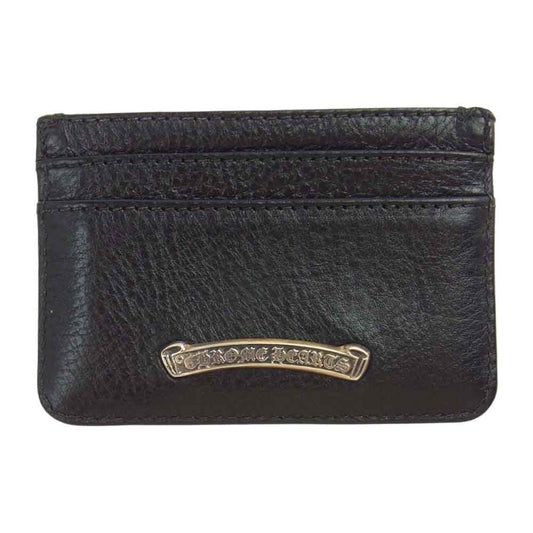 CHROME HEARTS クロムハーツ（原本無） CARD CASE DOUBLE SIDE SCROLL カードケース ブラック系【中古】