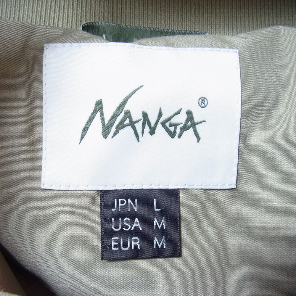 NANGA ナンガ N1TJEGG2 TAKIBI DOWN JACKET 難燃 タキビ ダウン ジャケット BEG L【新古品】【未使用】【中古】