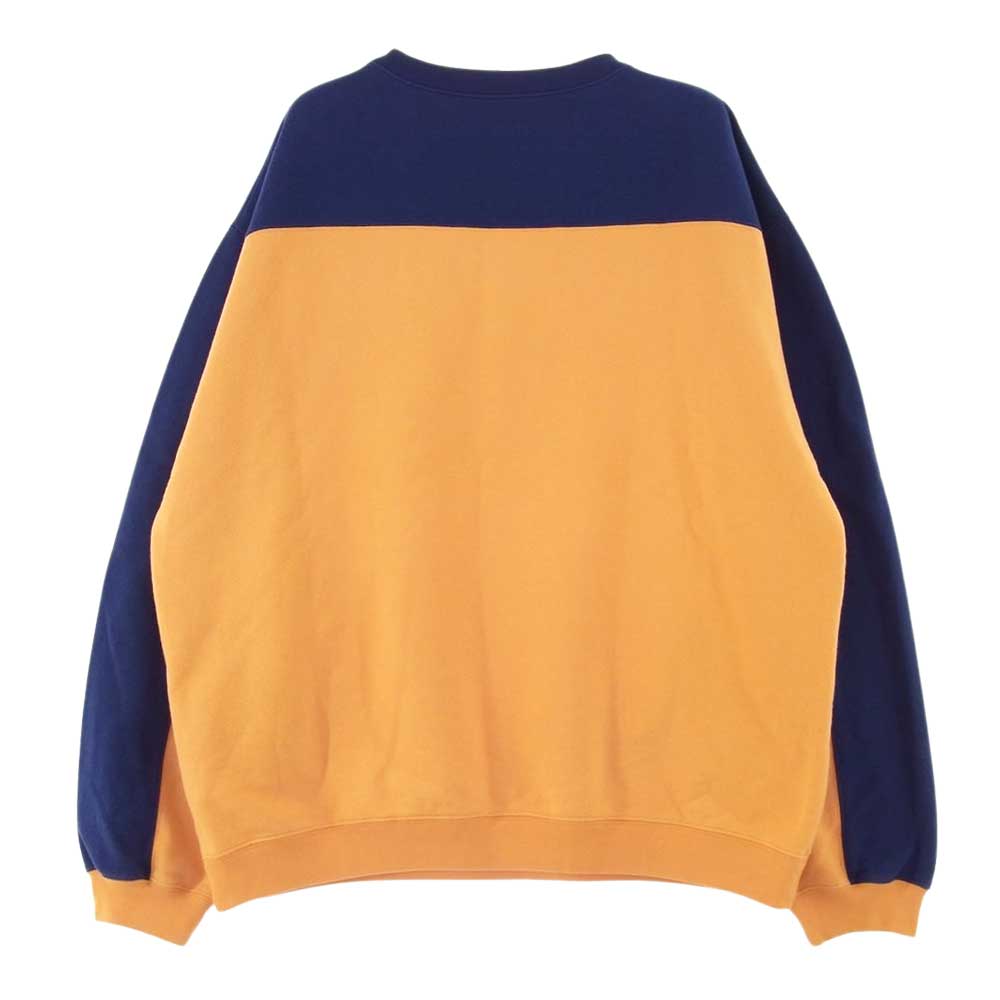 GUCCI グッチ 671449XJDRF THE NORTH FACE ノースフェイス ロゴ スウェット シャツ イエロー系 ネイビー系 L【中古】