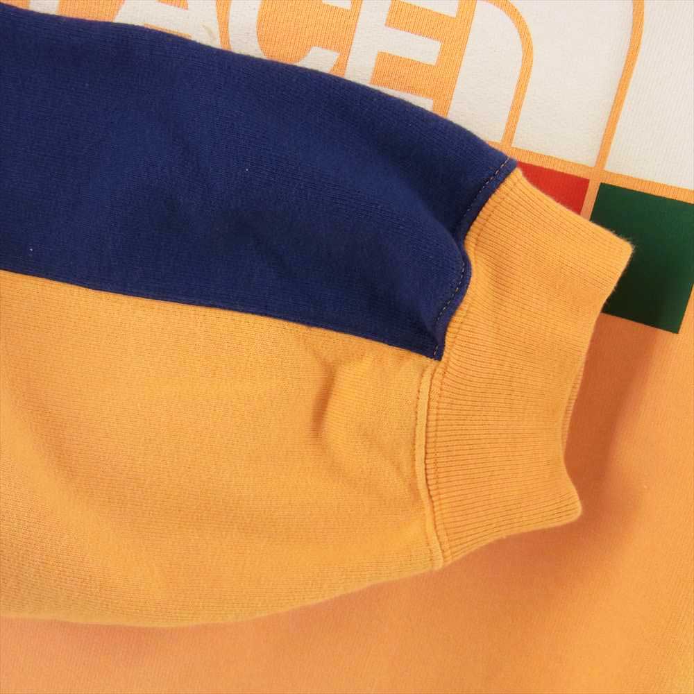 GUCCI グッチ 671449XJDRF THE NORTH FACE ノースフェイス ロゴ スウェット シャツ イエロー系 ネイビー系 L【中古】