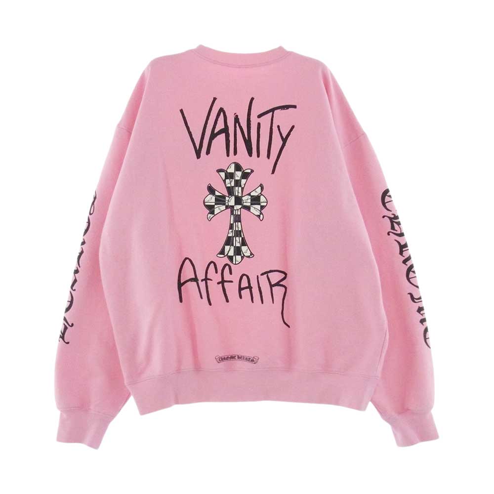 CHROME HEARTS クロムハーツ（原本無） 19AW MATTY BOY PPO VANITY AFFAIR SWTSHRT マッティボーイ プリント スウェット トレーナー ピンク系 L【中古】