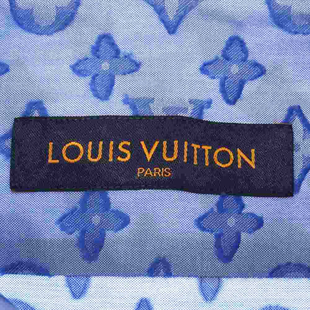 LOUIS VUITTON ルイ・ヴィトン RM212Q DO7 HLS51W モノグラム 総柄 DNA カラー 長袖 シャツ ブルー系 XXL【美品】【中古】