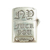CHROME HEARTS クロムハーツ（原本無） NY FUCK YOU ZIPPO CHクロス ジッポ ライター シルバー系【中古】