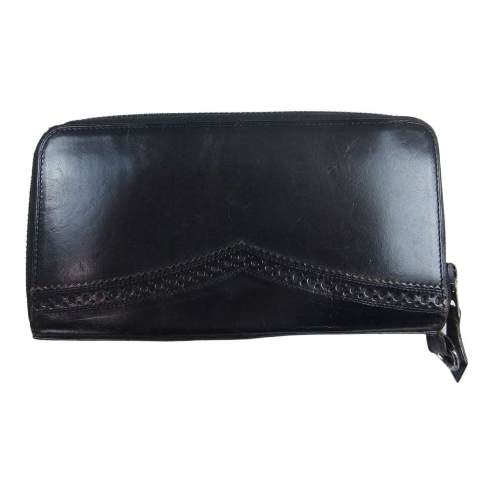 foot the coacher フットザコーチャー ウォレットコード付き レザー ウォレット ブラック系【中古】