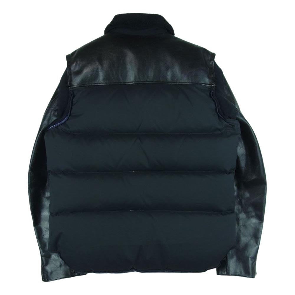 UNDERCOVER アンダーカバー 12AW J4205 袖レザー 襟ボア ダウン ジャケット 中国製 ブラック系 2【中古】