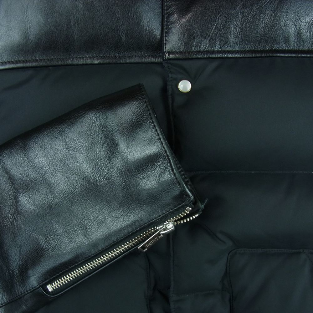 UNDERCOVER アンダーカバー 12AW J4205 袖レザー 襟ボア ダウン ジャケット 中国製 ブラック系 2【中古】