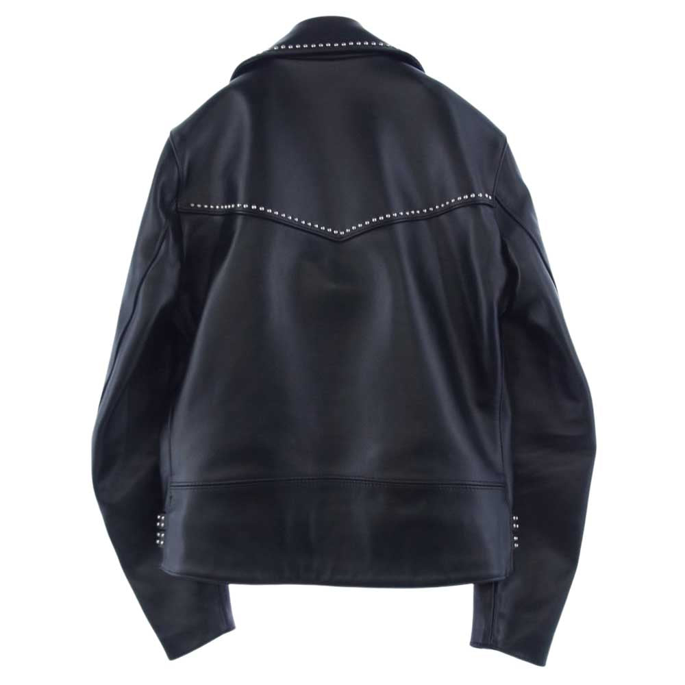 HYSTERIC GLAMOUR ヒステリックグラマー 22SS 02221LB02 Lewis Leathers ルイスレザー 391T LIGHTNING ライトニング スタッズ レザー ライダース ブラック系 M【極上美品】【中古】