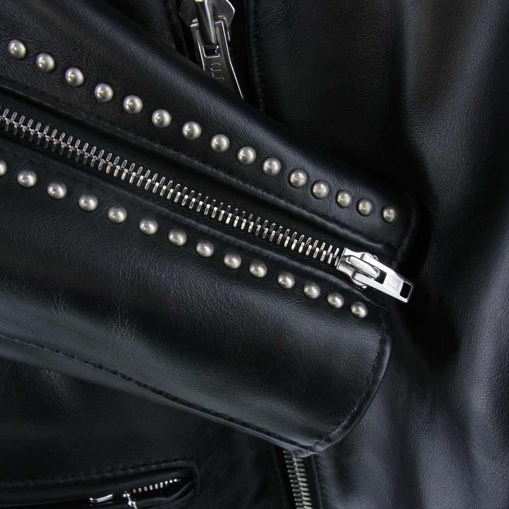 HYSTERIC GLAMOUR ヒステリックグラマー 22SS 02221LB02 Lewis Leathers ルイスレザー 391T LIGHTNING ライトニング スタッズ レザー ライダース ブラック系 M【極上美品】【中古】