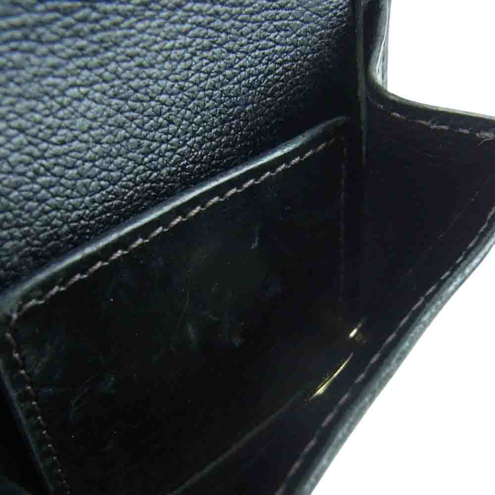WILDSWANS ワイルドスワンズ KF-003 サドルプルアップ ミニ レザー ウォレット 二つ折り財布 牛革 ブラック系【中古】