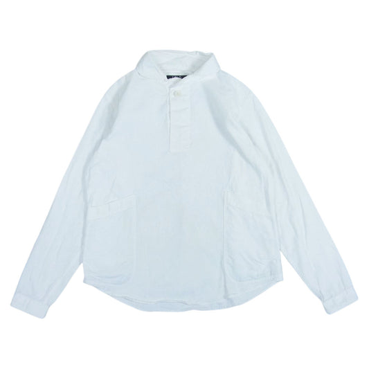 LOLO ロロ プルオーバー 丸襟 長袖 シャツ ホワイト系 S【中古】