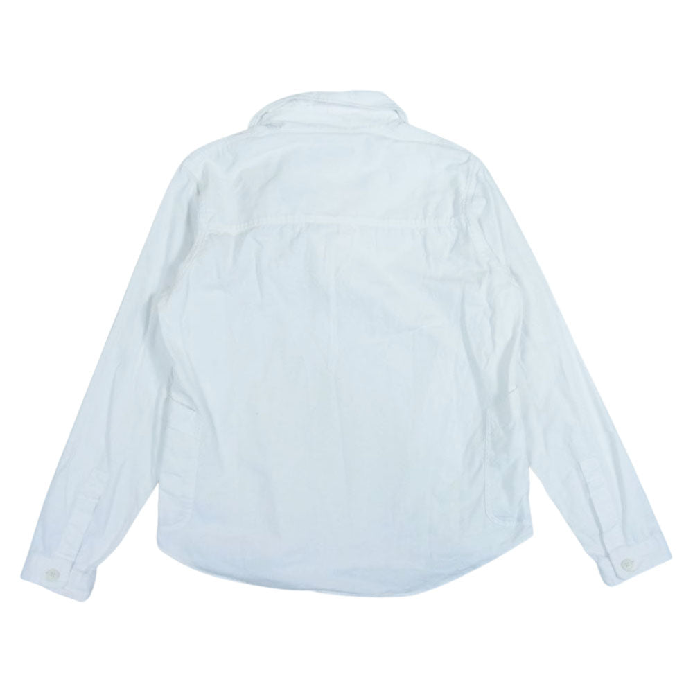 LOLO ロロ プルオーバー 丸襟 長袖 シャツ ホワイト系 S【中古】