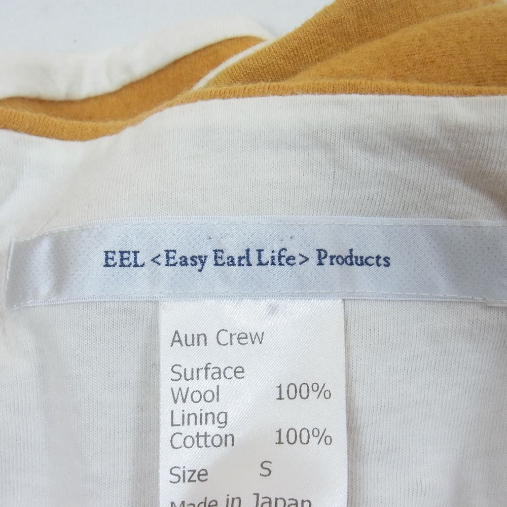 EEL イール E-15562 Aun Crew アウン クルー ウール カットソー トレーナー オレンジ系 S【中古】
