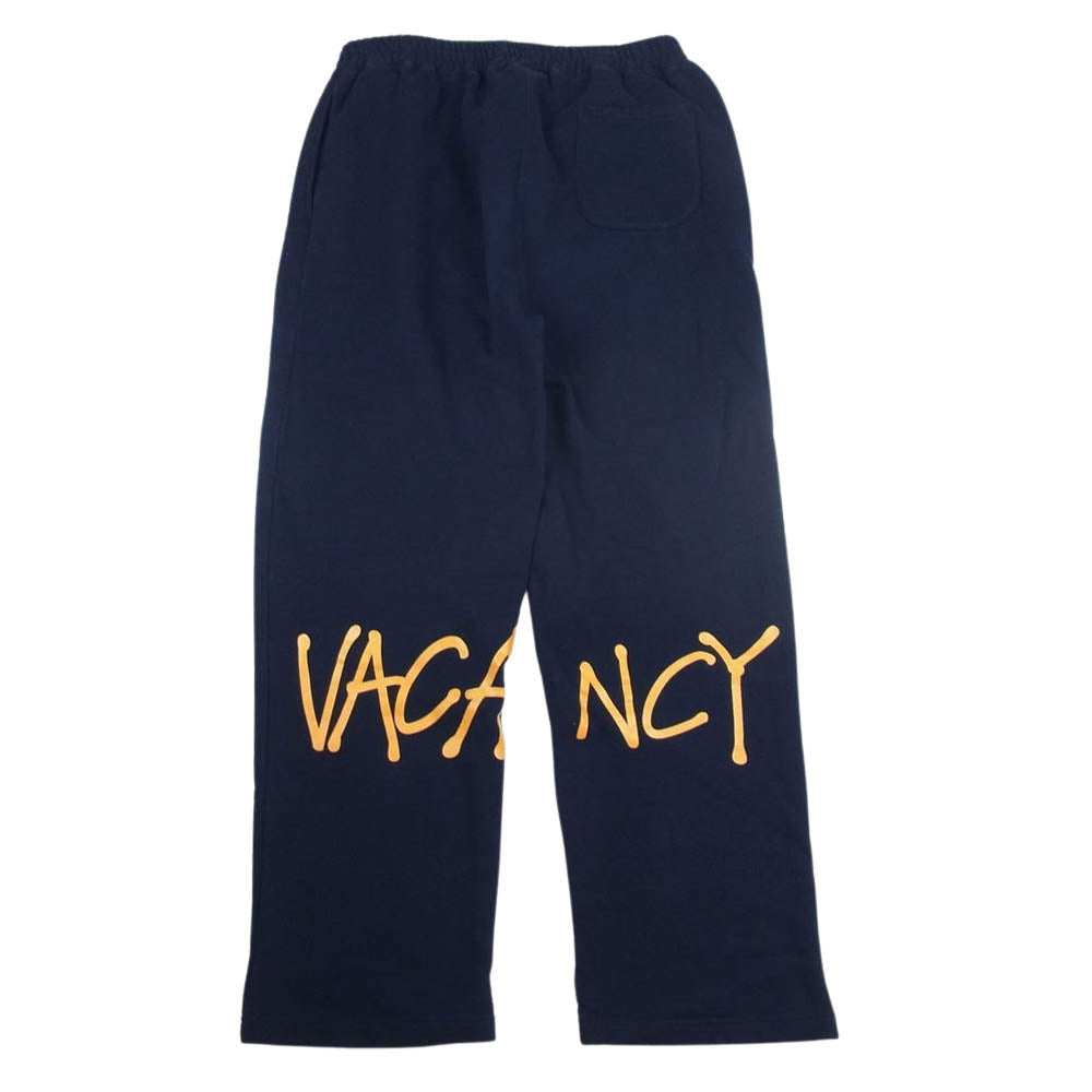 STUSSY ステューシー × No Vacancy Inn ノーバカンシーイン プリント スウェット パンツ ネイビー系 M【中古】